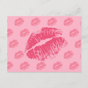 Roze Kiss Briefkaart