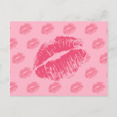 Roze Kiss Briefkaart (Voorkant)