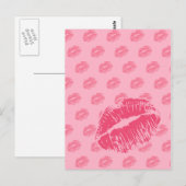 Roze Kiss Briefkaart (Voorkant / Achterkant)