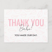 Roze Kiss Pattern Business Dank u Kaart (Voorkant)