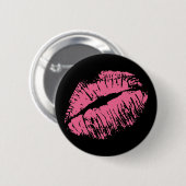 Roze Kiss Ronde Button 5,7 Cm (Voorkant /achterkant)