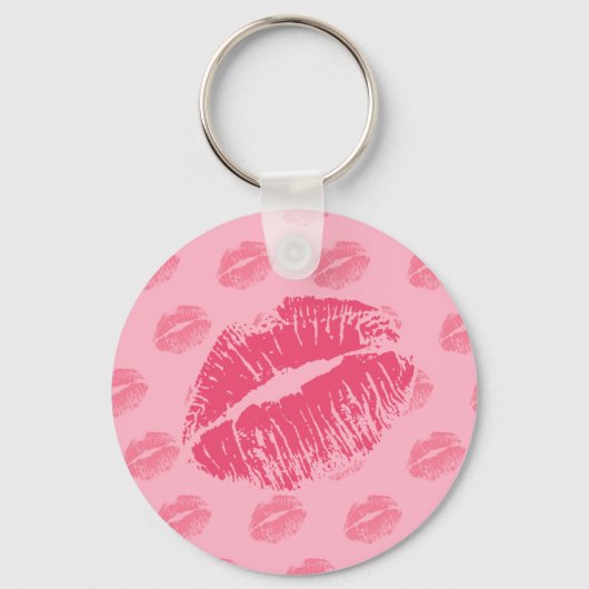 Roze Kiss Sleutelhanger (Voorkant)
