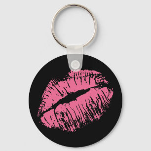 Roze Kiss Sleutelhanger