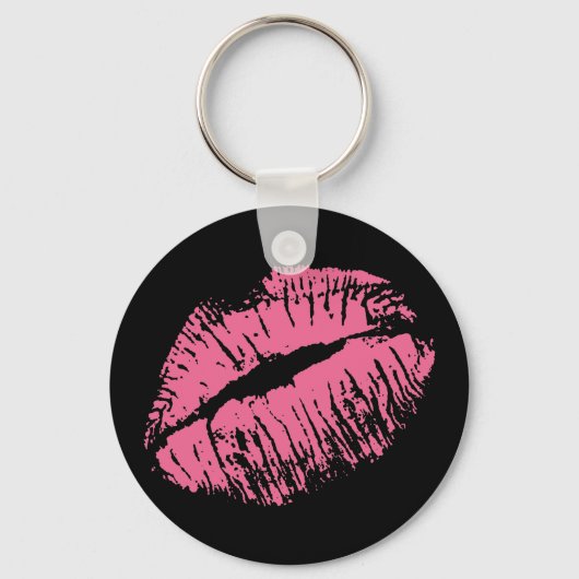 Roze Kiss Sleutelhanger (Voorkant)