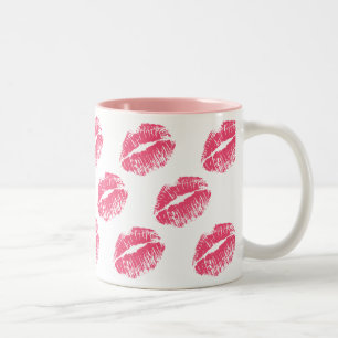 Roze Kiss Tweekleurige Koffiemok