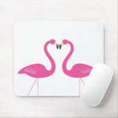 Roze Kisser Flamingos Mousepad Muismat (Met muis)