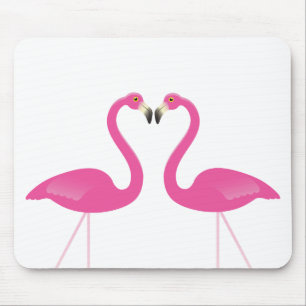 Roze Kisser Flamingos Mousepad Muismat