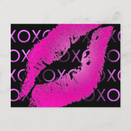 Roze Kisses Briefkaart