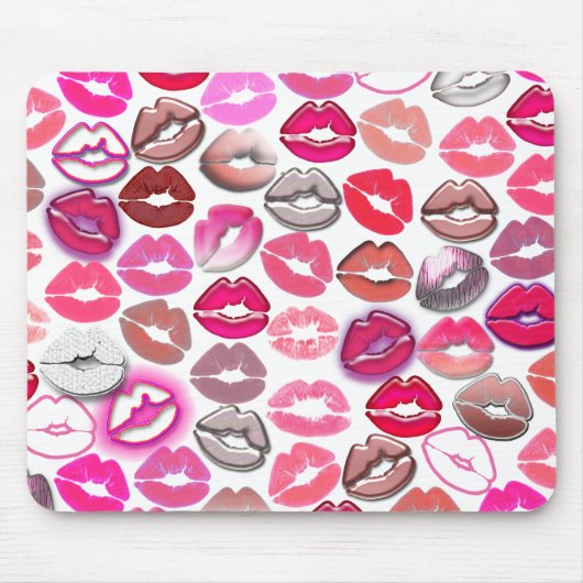 Roze Kisses Muismat (Voorkant)