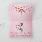 Roze Kissinglips Valentijn Kaart (Binnen)