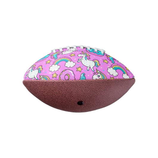 Roze Kitschy glittery grappige eenhoorn en kat American Football (Gedraaid 270)