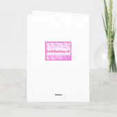 Roze Kitten Cupcake Meisje Verjaardag Kaart (Achterkant)