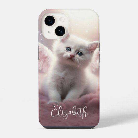 roze kitten iPhone hoesje (Achterkant)