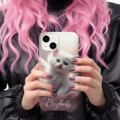 roze kitten iPhone hoesje