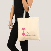 Roze Kitten kinder bibliotheektas Tote Bag (Voorkant (product))