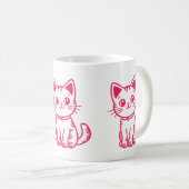 Roze kitten koffiemok (Voorkant rechts)