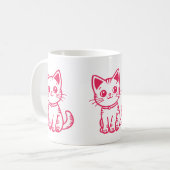 Roze kitten koffiemok (Voorkant links)