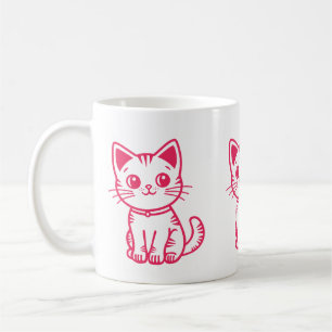 Roze kitten koffiemok