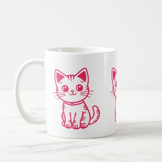 Roze kitten koffiemok (Links)