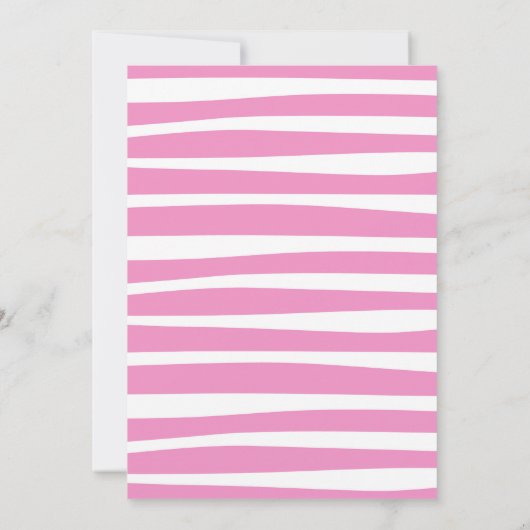 Roze Kitten Meisjes Verjaardag Uitnodiging (Achterkant)