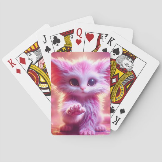 Roze Kitten Pokerkaarten (Achterkant)