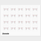 Roze kittens glimlachen vierkante sticker (Vel)