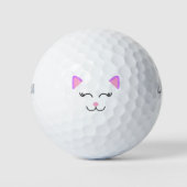 Roze kitty cat golfballen (Voorkant)