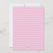 Roze Kitty Cat Leuke Verjaardagsfeest Uitnodiging (Achterkant)