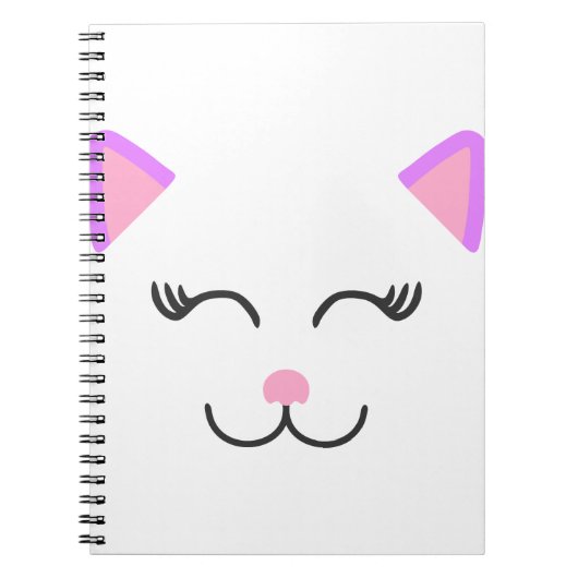 Roze kitty cat notitieboek (Voorkant)