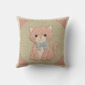 Roze Kitty Dekbed Kussen (Achterkant)