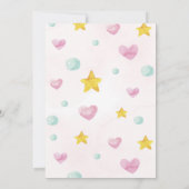 Roze Kitty Kat Verjaardag Uitnodiging (Achterkant)