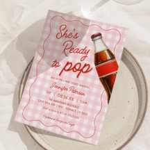Roze Klaar om te barsten frisdrank baby shower
