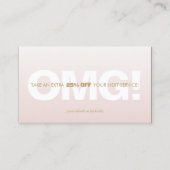 Roze klantkorting Loyalty Coupon Salon Spa (Voorkant)