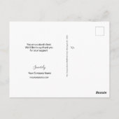 Roze klantwaardering Geen logo Hartelijk dank Briefkaart (Achterkant)