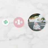 Roze klap Regenboogboer Eén foto van één dag Confetti (Achterkanten)