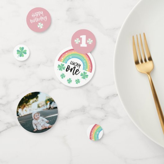 Roze klap Regenboogboer Eén foto van één dag Confetti (Groep)