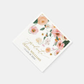 Roze Klaproos Bloemen Afstudeerfeest Servet (Hoek)