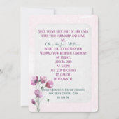 Roze klaproos boeket Huwelijksuitnodiging Kaart (Achterkant)