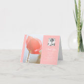 Roze Klaproos Condoleance Dankjewel Bedankkaart (Voorkant)