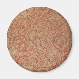 Roze Klaproos (door William Morris) (oud patroon) Magneet