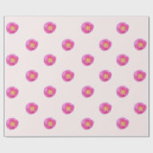 Roze klaproos inpakpapier (Vlak)