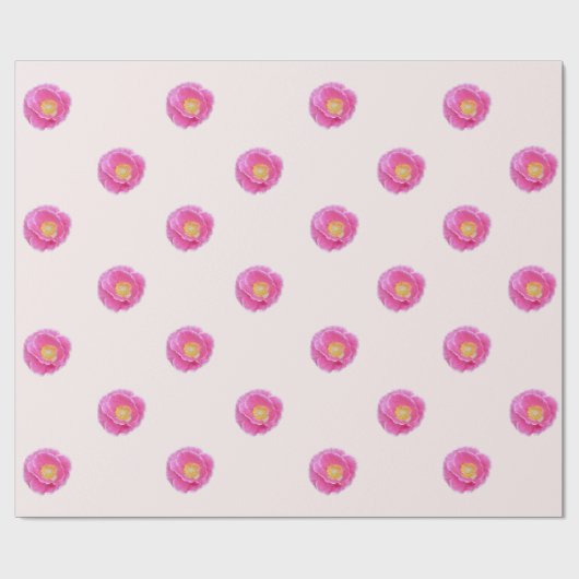Roze klaproos inpakpapier (Vlak)