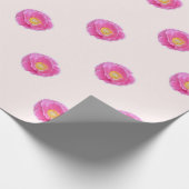 Roze klaproos inpakpapier (Hoek)