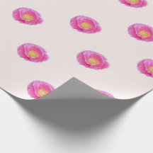 Roze klaproos inpakpapier