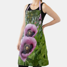 Roze Klaproos Paarse Bloem Vrouwen Moeder Moeders  Schort
