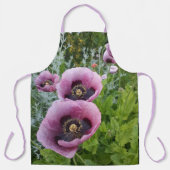 Roze Klaproos Paarse Bloem Vrouwen Moeder Moeders  Schort (Voorkant)