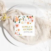 Roze Klaprozen Bloemen Bruiloft Servetten