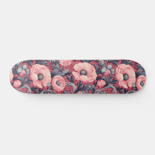 roze klaprozen bloemig persoonlijk skateboard