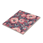 roze klaprozen bloemig tegeltje (Zijkant)