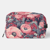roze klaprozen bloemig toilettasje (Achterkant)